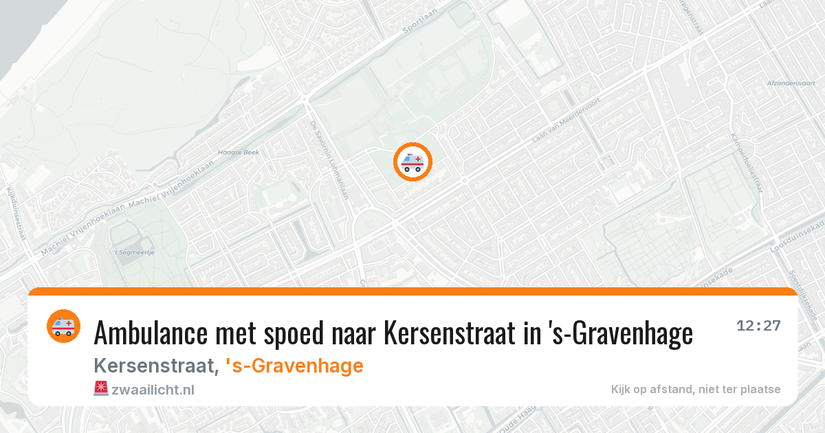 Ambulance met spoed naar Kersenstraat in 's-Gravenhage — 5 jul 2026