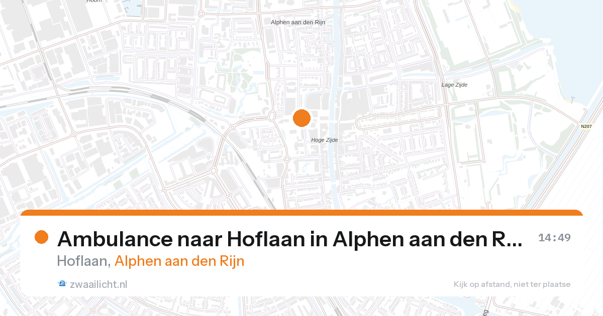 Ambulance naar Hoflaan in Alphen aan den Rijn — 28 aug 2026