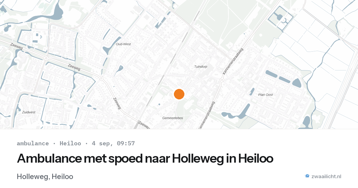 Ambulance met spoed naar Holleweg in Heiloo — 4 sep 2026