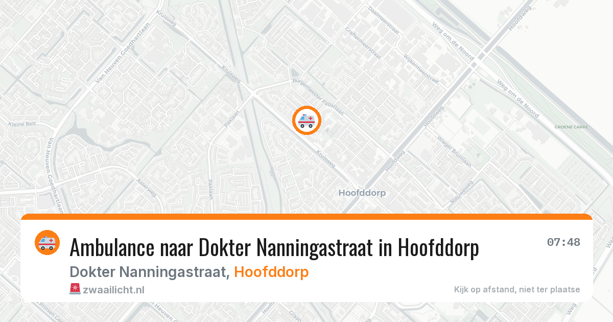 Ambulance naar Dokter Nanningastraat in Hoofddorp — 28 mrt 2026