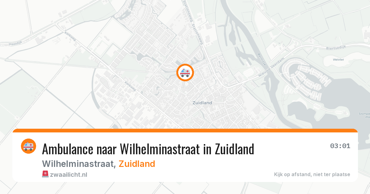 Ambulance naar Wilhelminastraat in Zuidland — 30 jul 2026
