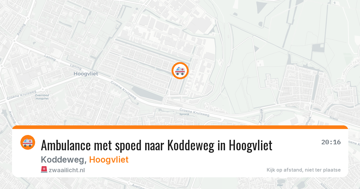 Ambulance met spoed naar Koddeweg in Hoogvliet — 11 aug 2026