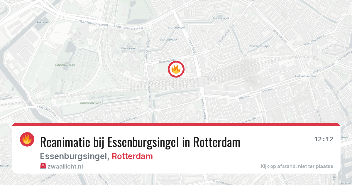 Reanimatie bij Essenburgsingel in Rotterdam — 26 mei 2026