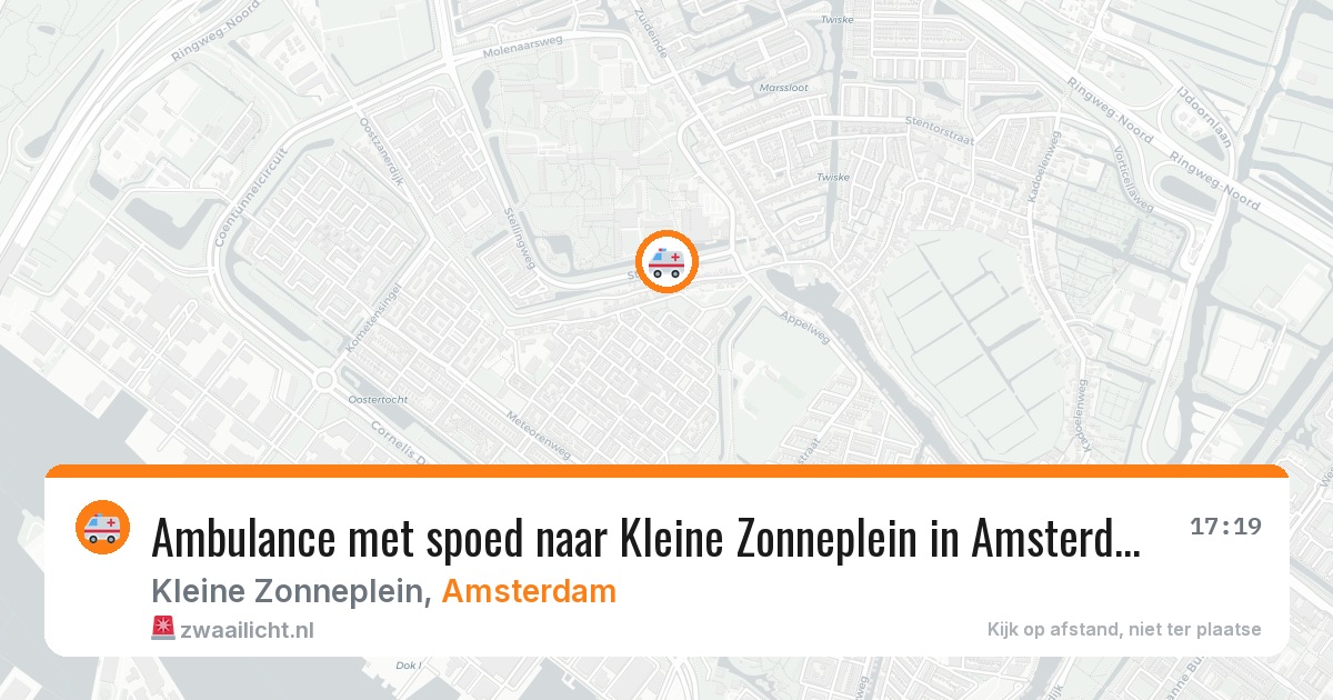 Ambulance met spoed naar Kleine Zonneplein in Amsterdam — 8 aug 2026