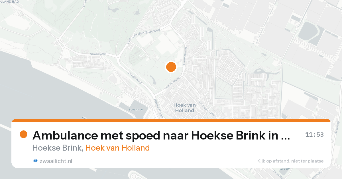 Ambulance met spoed naar Hoekse Brink in Hoek van Holland — 17 aug 2026