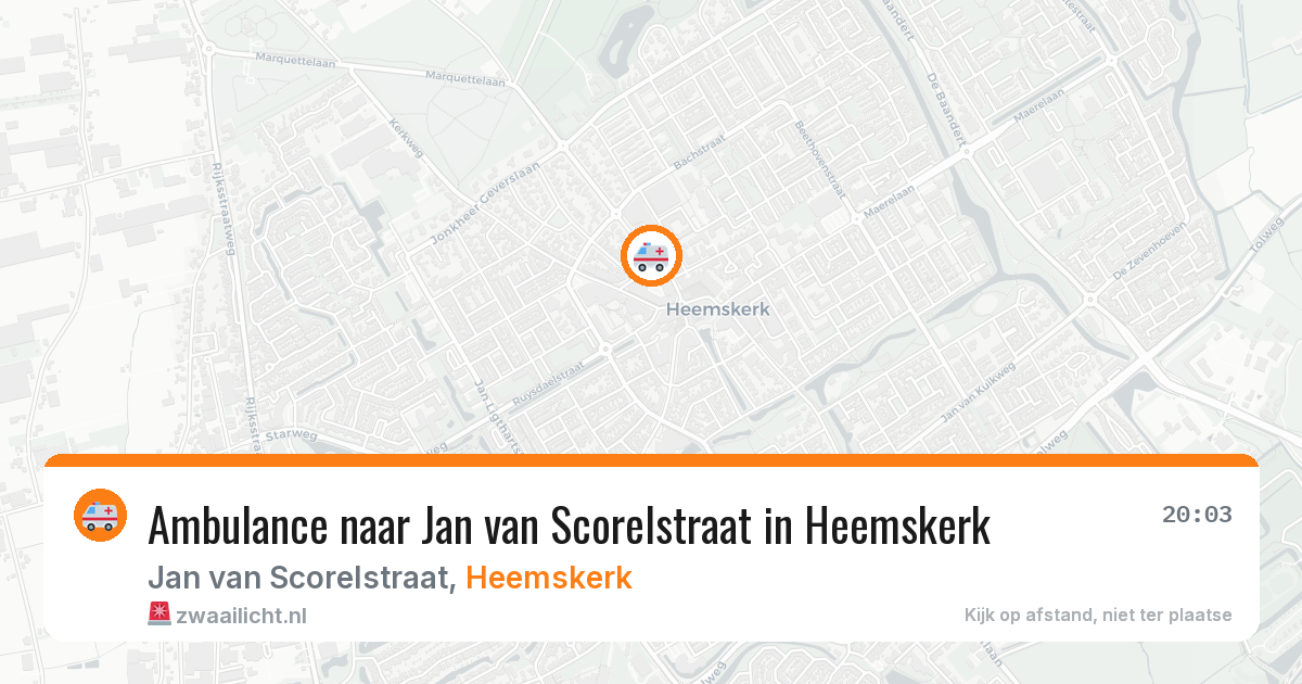 Ambulance naar Jan van Scorelstraat in Heemskerk — 8 apr 2026