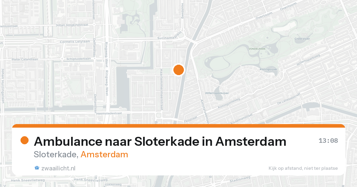 Ambulance naar Sloterkade in Amsterdam — 16 aug 2026