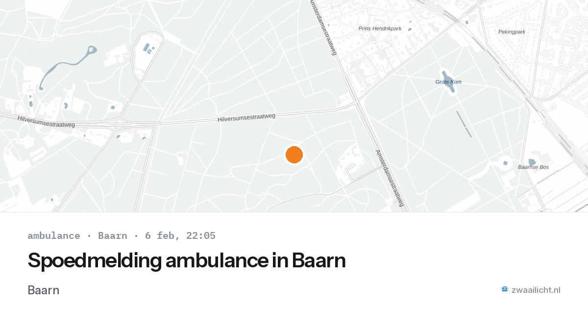 Spoedmelding ambulance in Baarn — 6 feb 2026