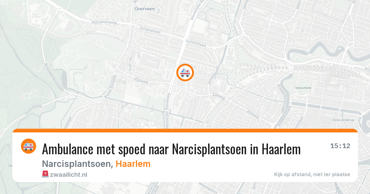 Ambulance met spoed naar Narcisplantsoen in Haarlem — 5 jul 2026