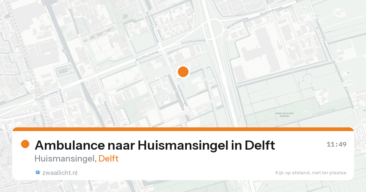 Ambulance naar Huismansingel in Delft — 10 jul 2026