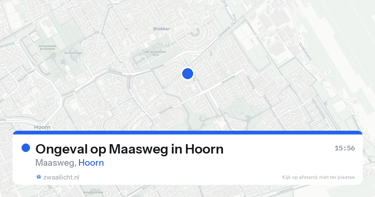 Ongeval op Maasweg in Hoorn — 23 aug 2026