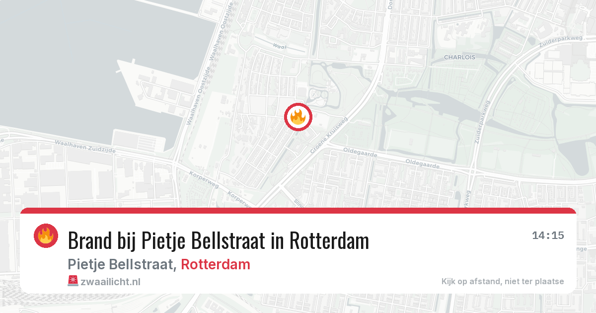 Brand bij Pietje Bellstraat in Rotterdam — 11 jul 2026