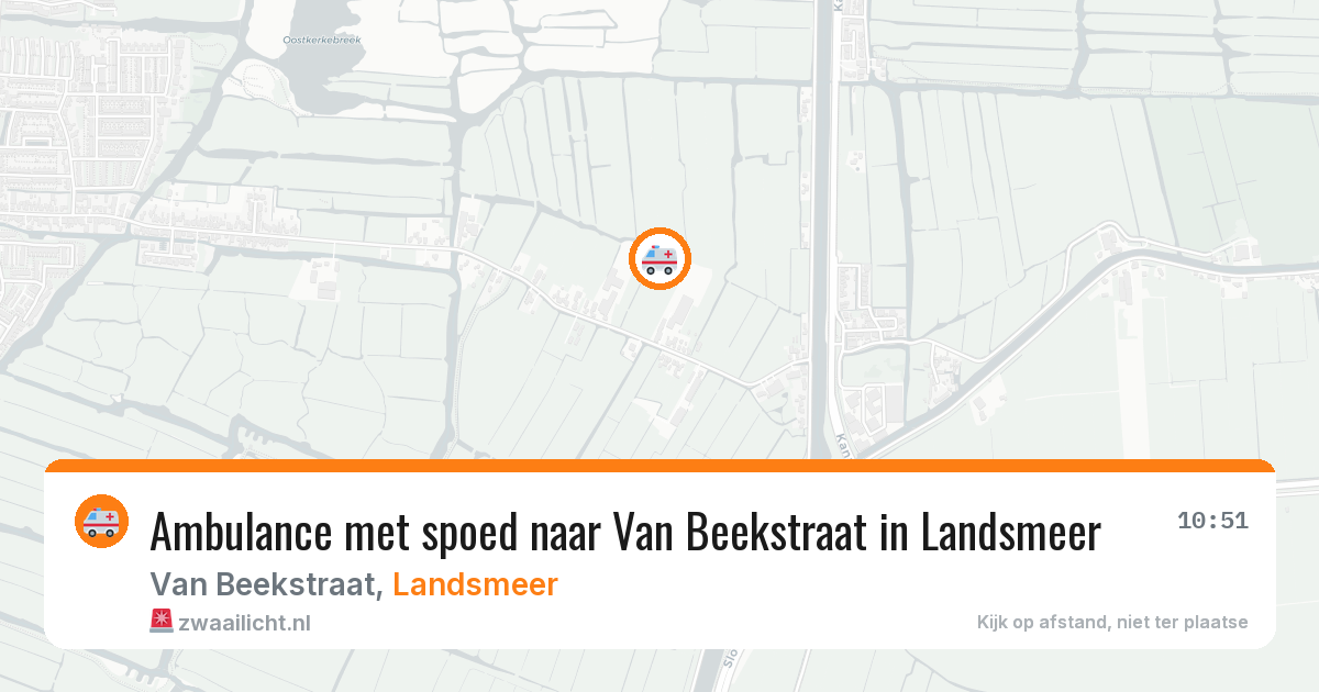 Ambulance met spoed naar Van Beekstraat in Landsmeer — 21 jul 2026
