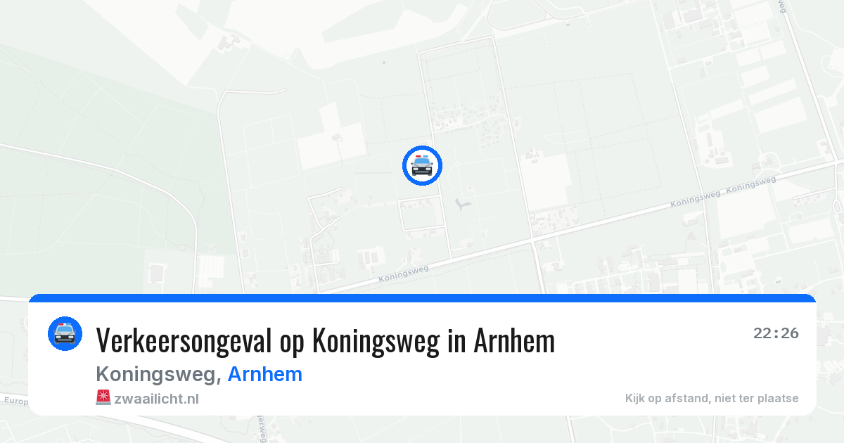 Verkeersongeval op Koningsweg in Arnhem — 28 jun 2026