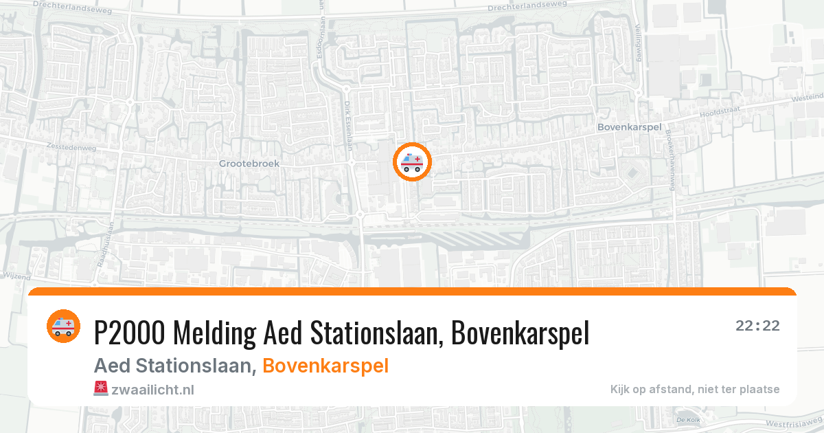 P2000 Melding Aed Stationslaan, Bovenkarspel — 11 feb 2026