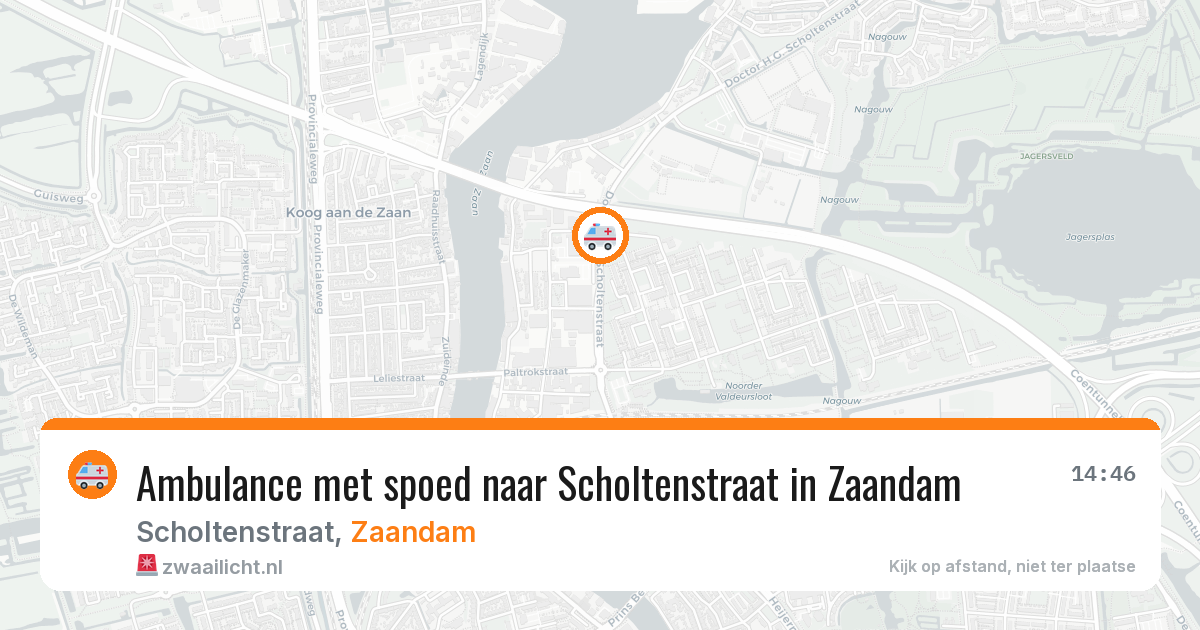Ambulance met spoed naar Scholtenstraat in Zaandam — 5 mrt 2026