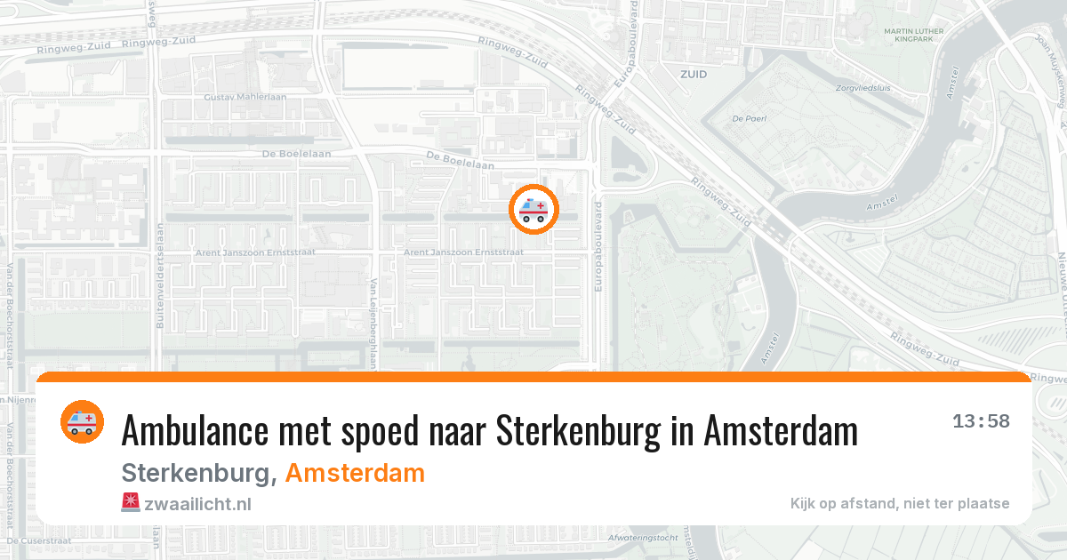 Ambulance met spoed naar Sterkenburg in Amsterdam — 4 jul 2026