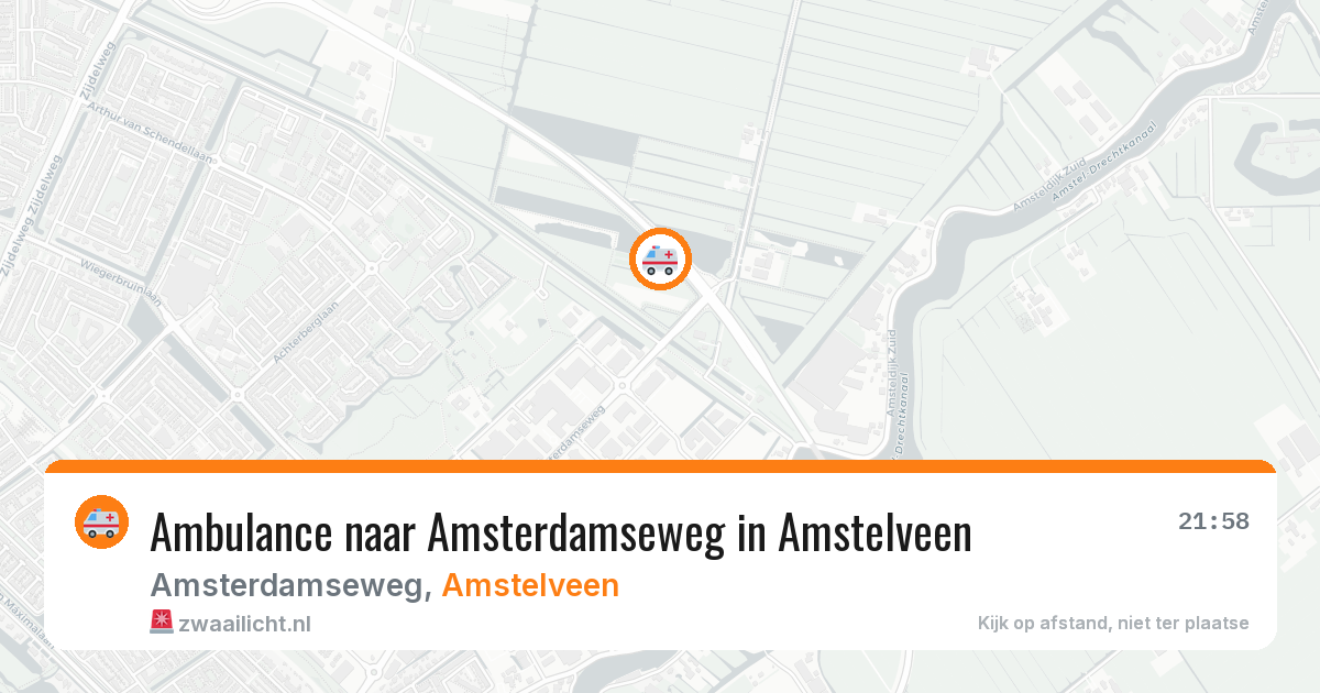 Ambulance naar Amsterdamseweg in Amstelveen — 27 apr 2026