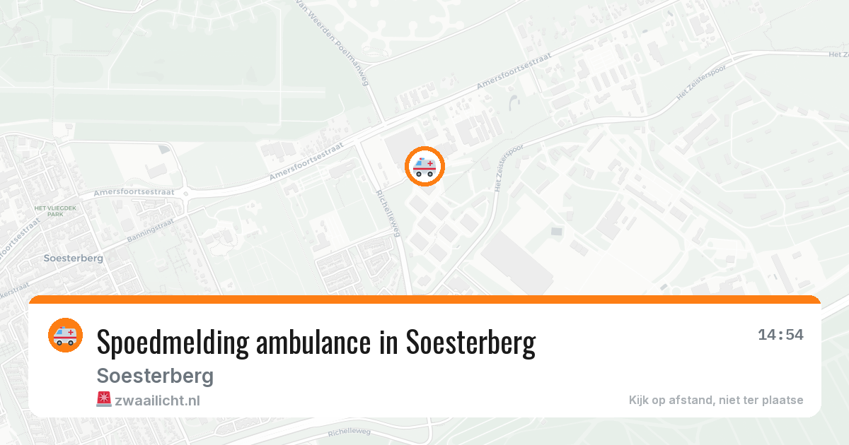 Spoedmelding ambulance in Soesterberg — 13 aug 2026