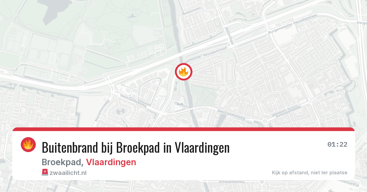 Buitenbrand bij Broekpad in Vlaardingen — 8 jul 2026