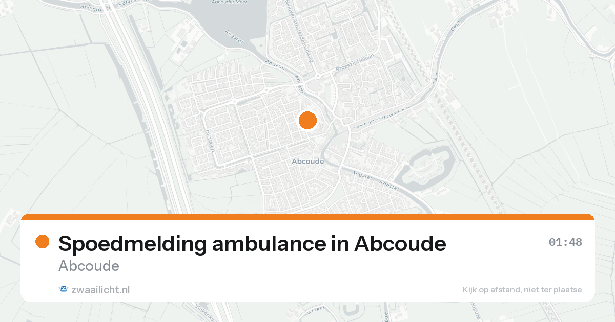 Spoedmelding ambulance in Abcoude — 16 jun 2026