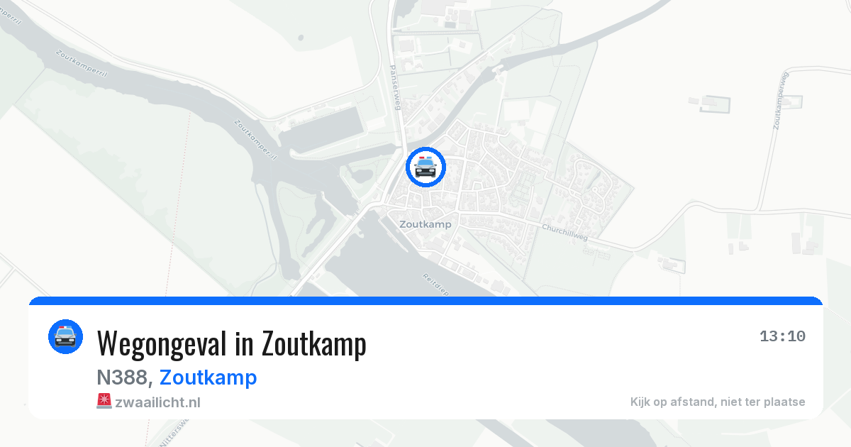 Wegongeval in Zoutkamp — 25 jul 2026