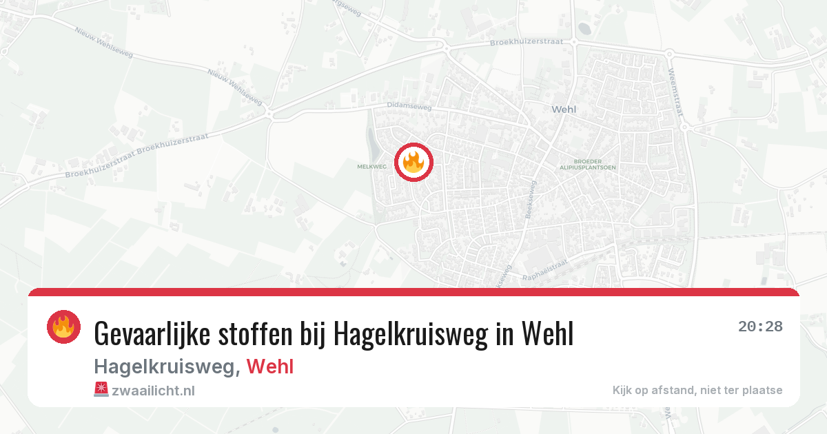 Gevaarlijke stoffen bij Hagelkruisweg in Wehl — 18 mrt 2026