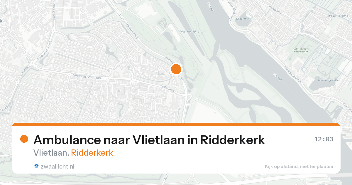 Ambulance naar Vlietlaan in Ridderkerk — 14 jul 2026