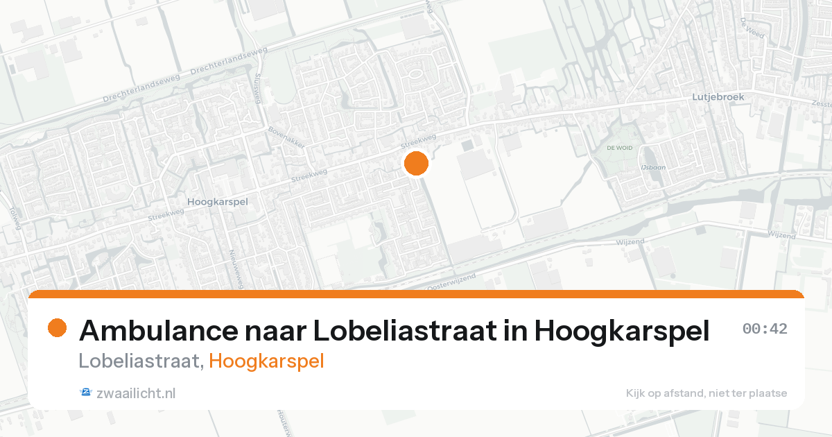 Ambulance naar Lobeliastraat in Hoogkarspel — 25 aug 2026
