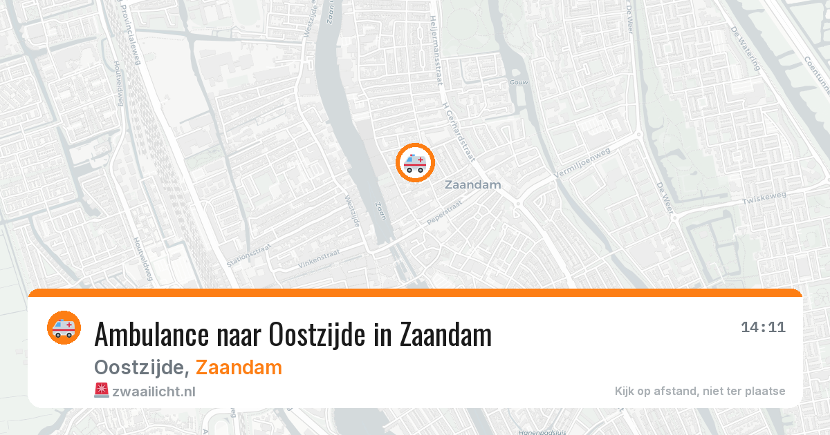 Ambulance naar Oostzijde in Zaandam — 20 mrt 2026