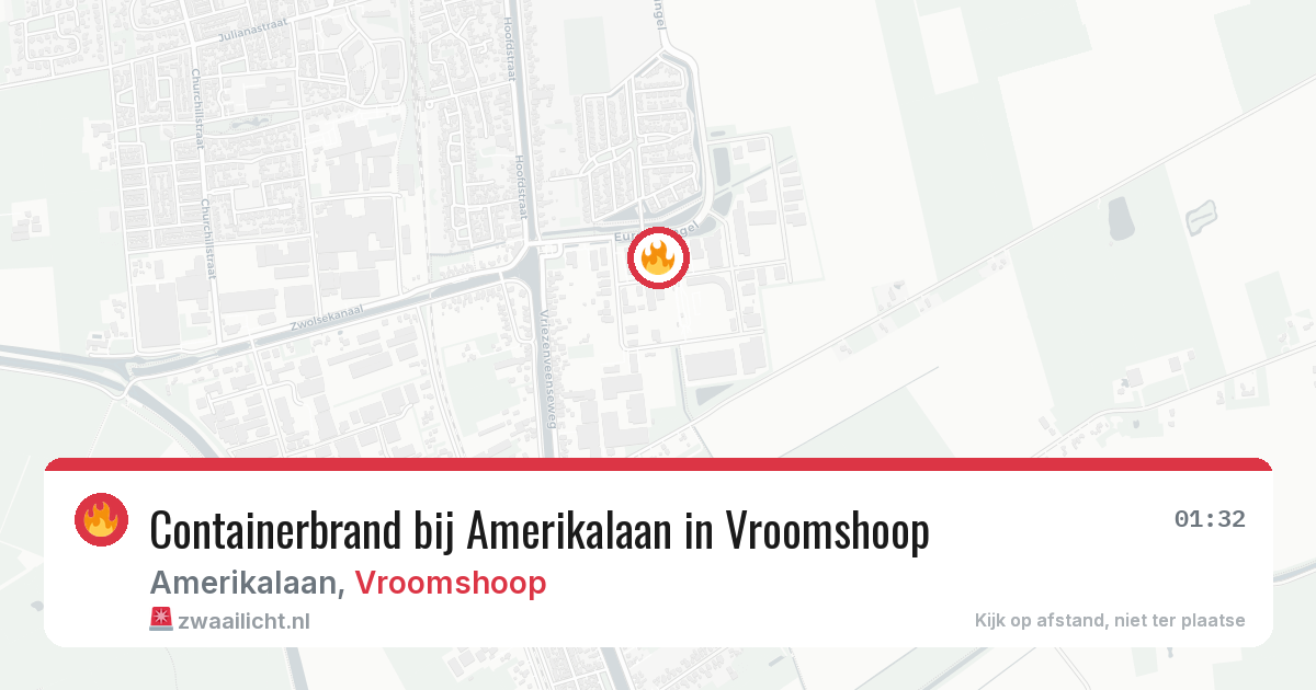 Containerbrand bij Amerikalaan in Vroomshoop — 4 jul 2026