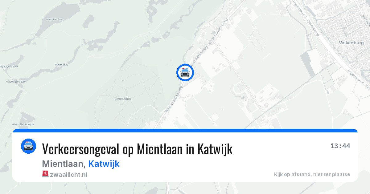 Verkeersongeval op Mientlaan in Katwijk — 16 jun 2026