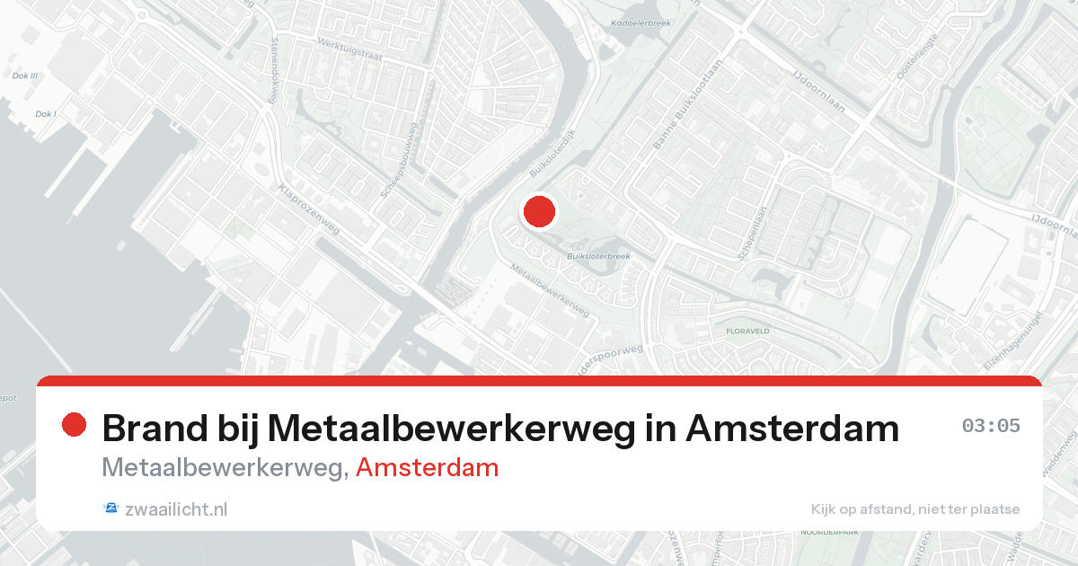 Brand bij Metaalbewerkerweg in Amsterdam — 12 jun 2026