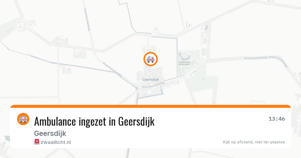 Ambulance ingezet in Geersdijk — 9 jun 2026