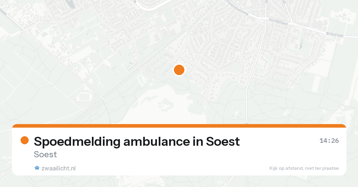 Spoedmelding ambulance in Soest — 22 aug 2026