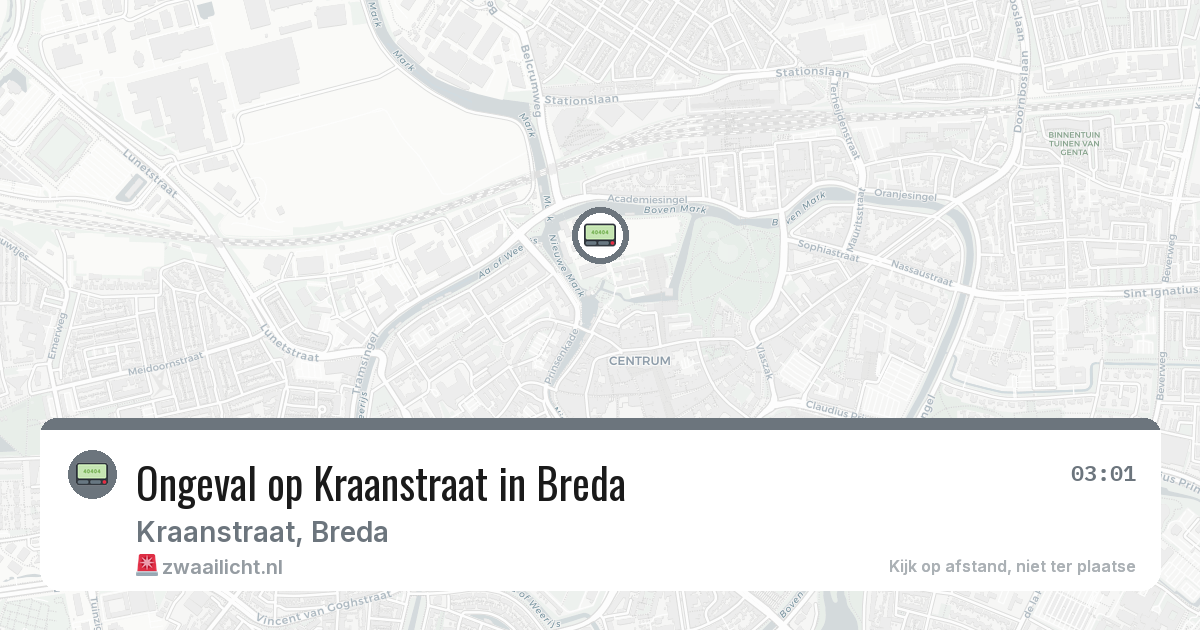 Ongeval op Kraanstraat in Breda — 14 jun 2026