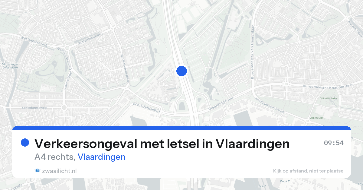 Verkeersongeval met letsel in Vlaardingen — 25 aug 2026