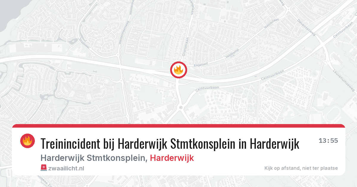 Treinincident bij Harderwijk Stmtkonsplein in Harderwijk — 25 apr 2026