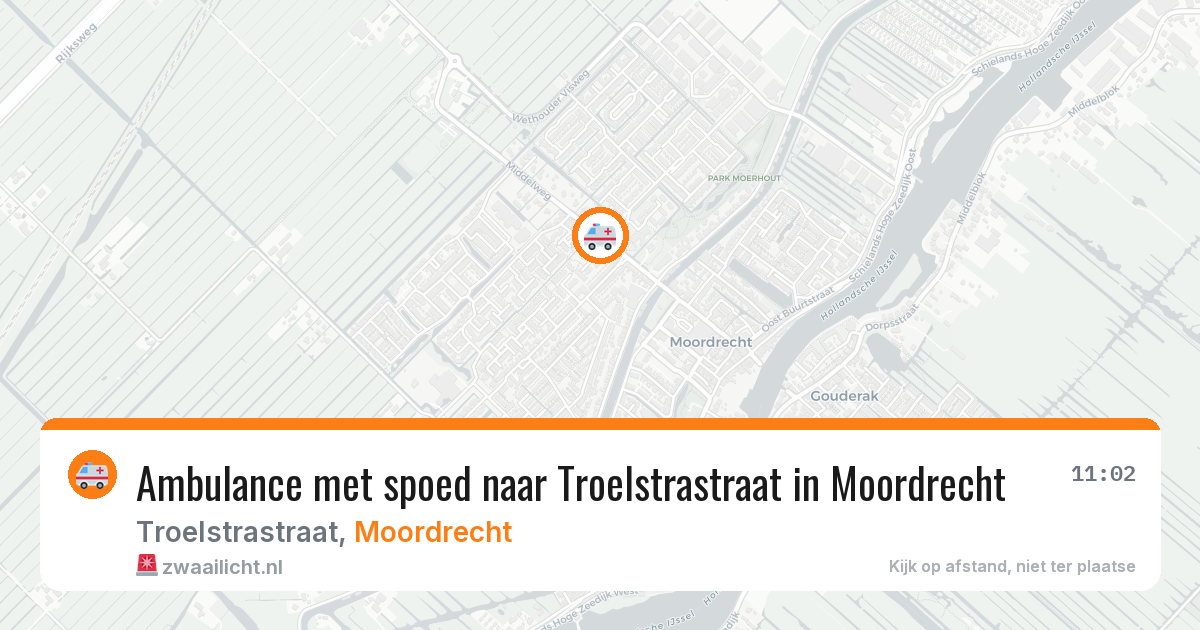 Ambulance met spoed naar Troelstrastraat in Moordrecht — 17 jan 2026
