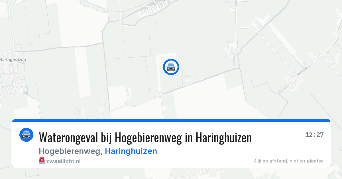 Waterongeval bij Hogebierenweg in Haringhuizen — 2 jun 2026