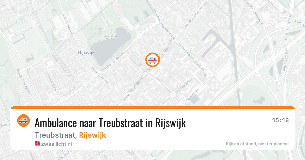 Ambulance naar Treubstraat in Rijswijk — 13 aug 2026