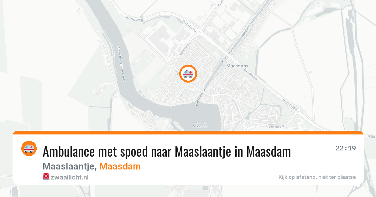 Ambulance met spoed naar Maaslaantje in Maasdam — 14 jun 2026