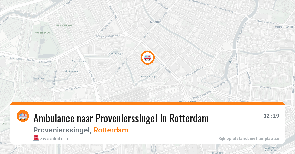 Ambulance naar Provenierssingel in Rotterdam — 19 mei 2026