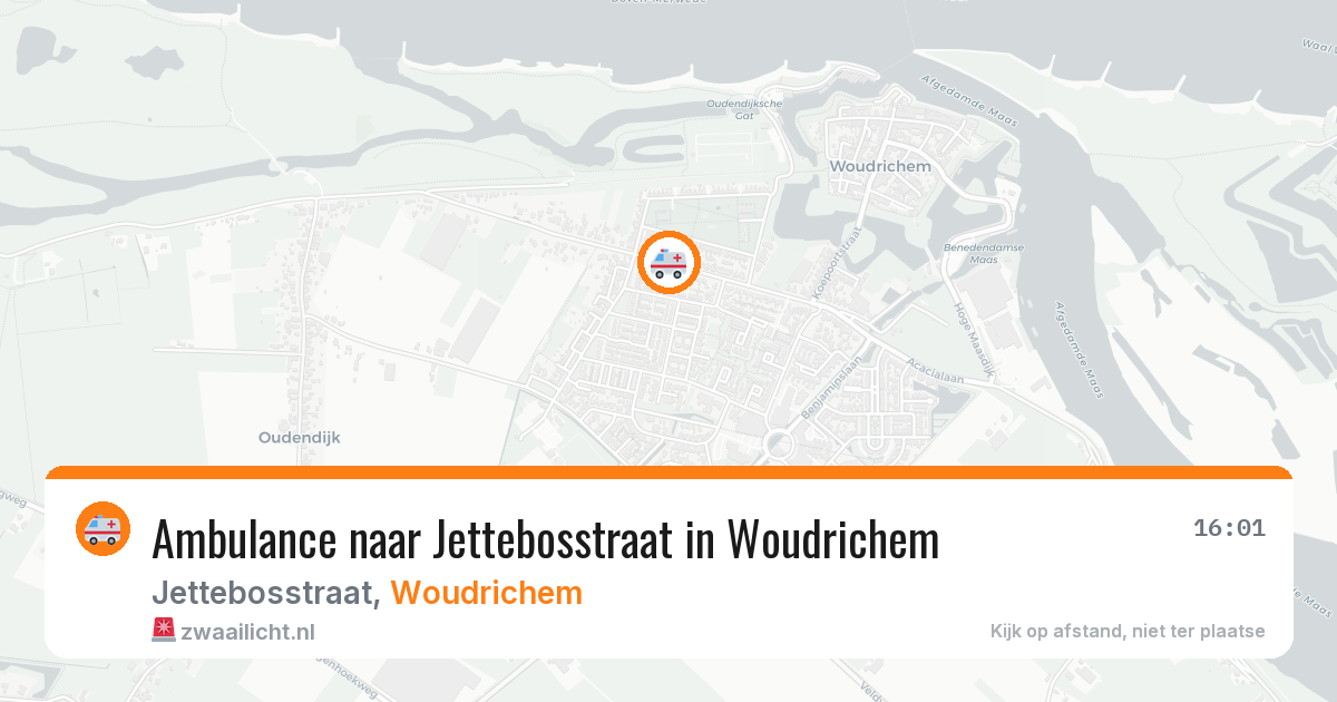 Ambulance naar Jettebosstraat in Woudrichem — 25 mei 2026