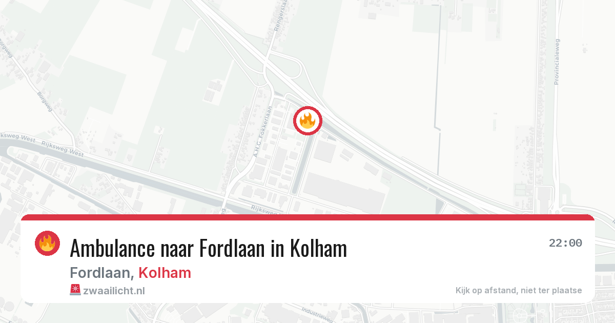 Ambulance naar Fordlaan in Kolham — 2 aug 2026