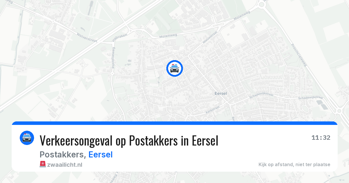 Verkeersongeval op Postakkers in Eersel — 17 jan 2026
