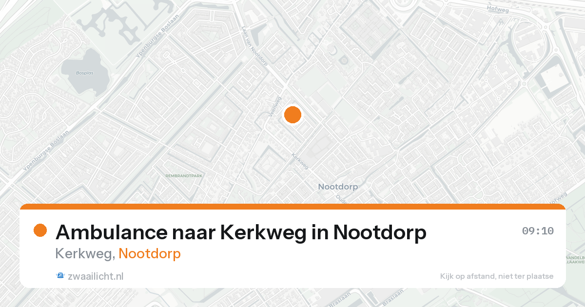 Ambulance naar Kerkweg in Nootdorp — 19 aug 2026
