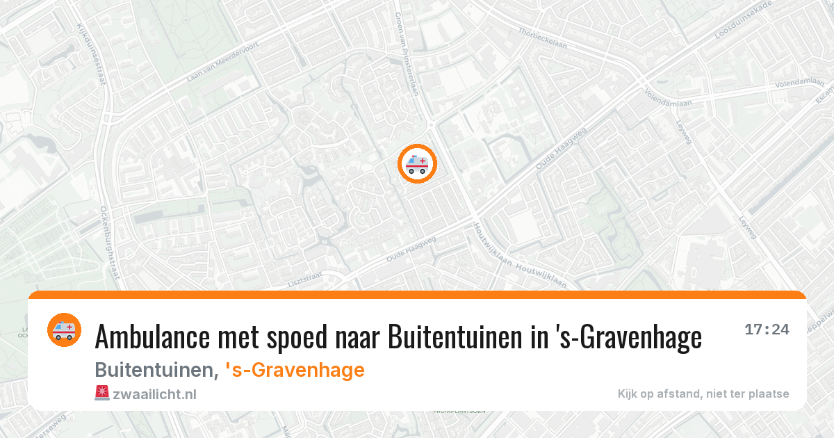 Ambulance met spoed naar Buitentuinen in 's-Gravenhage — 9 mei 2026