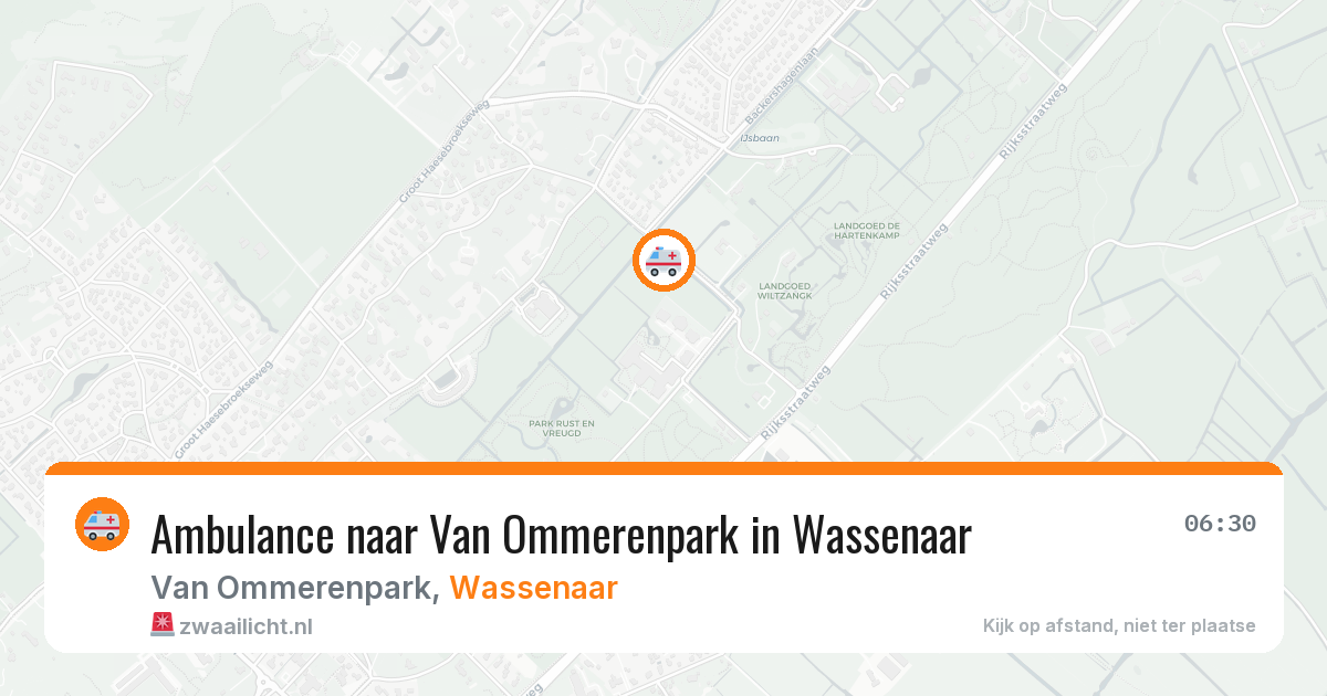 Ambulance naar Van Ommerenpark in Wassenaar — 15 mrt 2026