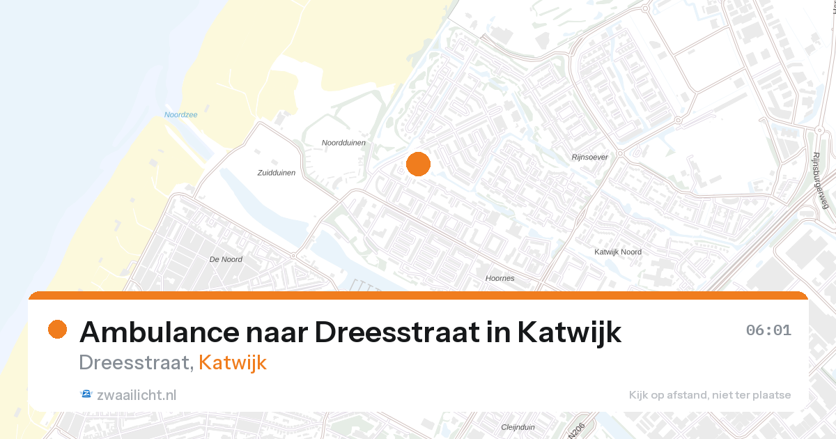 Ambulance naar Dreesstraat in Katwijk — 6 jun 2026
